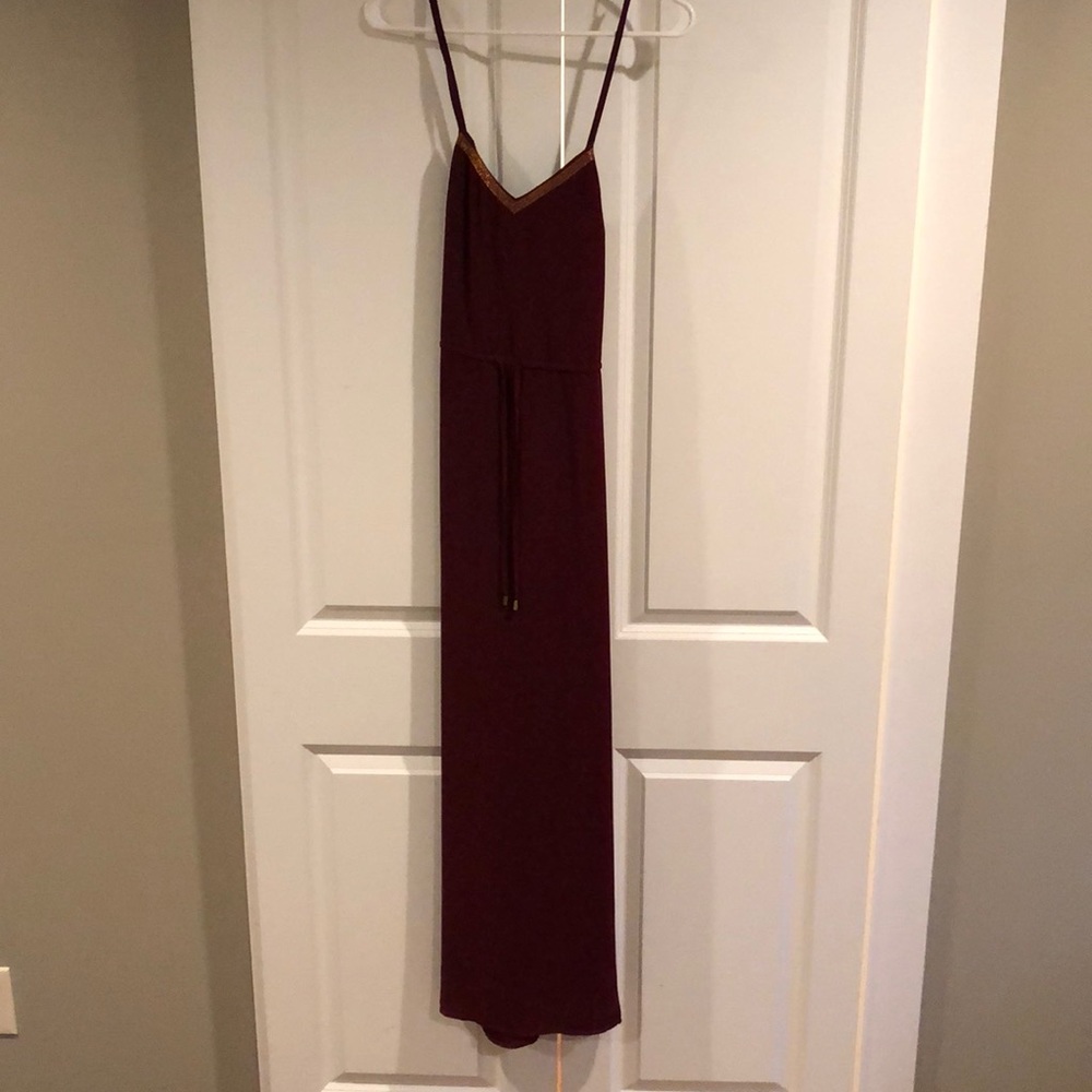 Maroon maxi dress